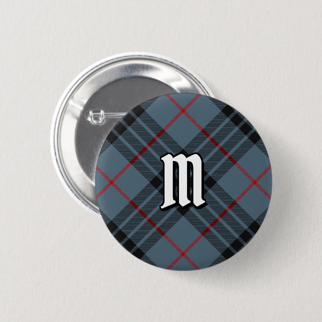 Badge Rond 5 Cm Clan MacKay Blue Tartan (Devant & derrière)