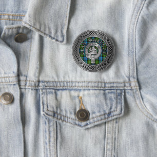 Badge Rond 5 Cm Clan MacKenzie Crest & Tartan Knot