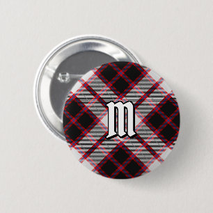 Badge Rond 5 Cm Clan MacPherson Bouton Tartan Chasse
