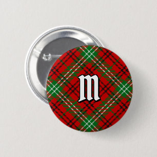 Badge Rond 5 Cm Clan Morrison Bouton rouge Tartan