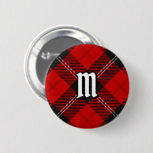 Badge Rond 5 Cm Clan Ramsay Red Tartan