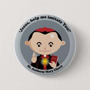 Badge Rond 5 Cm Claret de St Anthony Mary