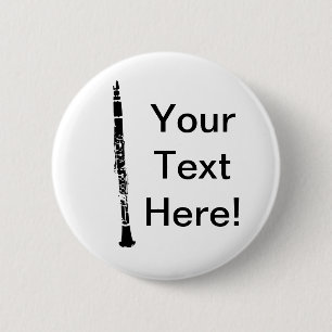 Badge Rond 5 Cm Clarinet personnalisé