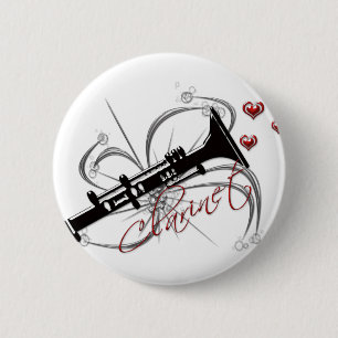 Badge Rond 5 Cm Clarinette d'amour