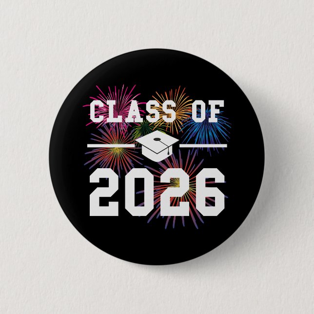 Badge Rond 5 Cm Class Of 2026 Senior Year (Devant)