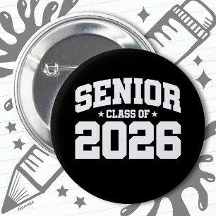Badge Rond 5 Cm Classe de 2026 Lycée Graduation Senior 2026