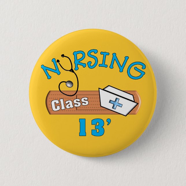 Badge Rond 5 Cm Classe d'étudiant de soins de 2013 cadeaux (Devant)