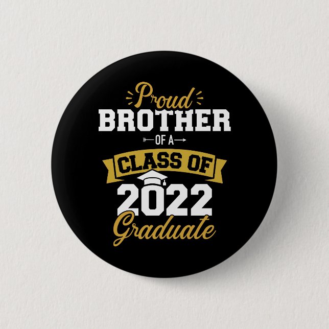 Badge Rond 5 Cm Classe Frère de 2022 diplômé senior (Devant)