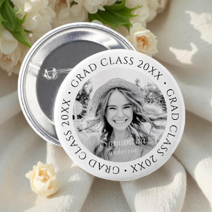 Badge Rond 5 Cm Classe Grad de 20XX Simple moderne photo personnal