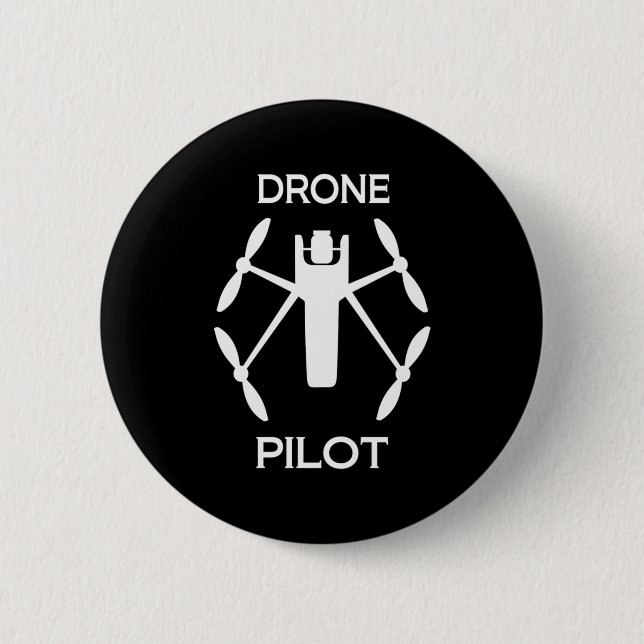 Badge Rond 5 Cm Classes Pilote de drone (Devant)