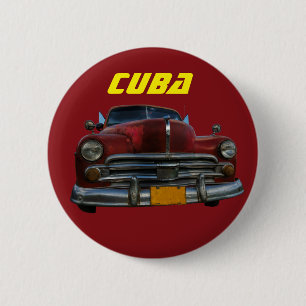 Badge Rond 5 Cm Classic American Car à Vinales, Cuba