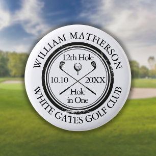 Badge Rond 5 Cm Classique Golf trou en un personnalisé