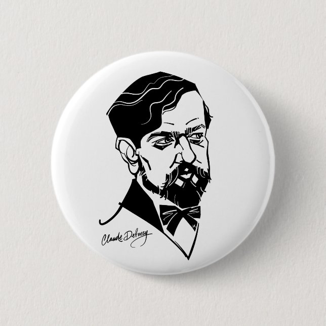 Badge Rond 5 Cm Claude Debussy (Devant)