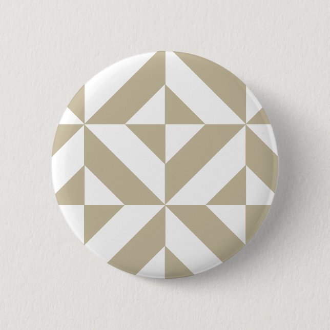 Badge Rond 5 Cm Clay Geometric Deco Cube Pattern (Devant)