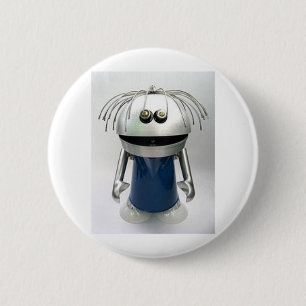 Badge Rond 5 Cm Clé Chaiin de bouton de robot