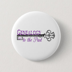 Badge Rond 5 Cm Clé généalogique du passé