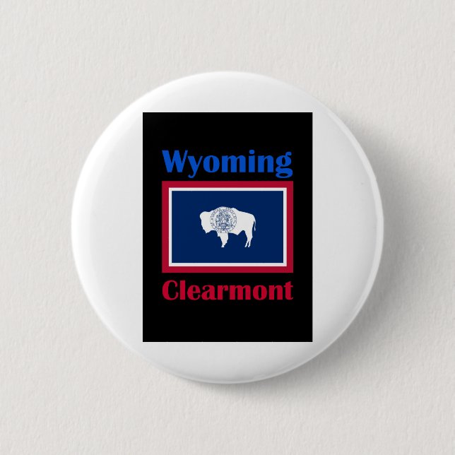 Badge Rond 5 Cm Clearmont Wyoming (Devant)