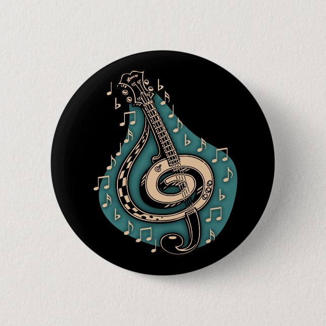 Badge Rond 5 Cm Clef basse (Devant)