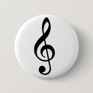 Badge Rond 5 Cm Clef triple