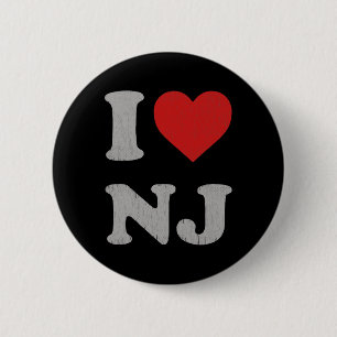 Badge Rond 5 Cm Clic J'adore Nj Y2k Souvenir J'aime New Jersey