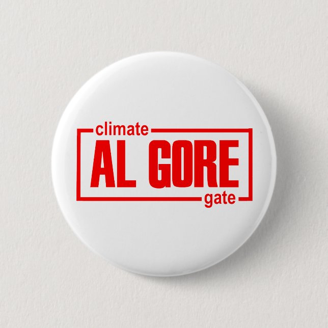 Badge Rond 5 Cm ClimateGate, mensonge, changement climatique, (Devant)