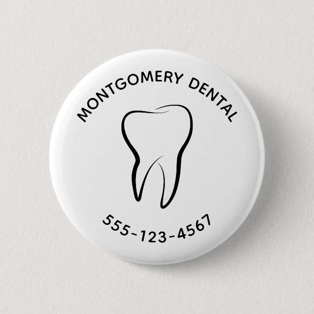 Badge Rond 5 Cm Clinique dentaire dentaire Graphique Médicale (Devant)