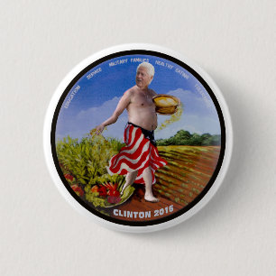 Badge Rond 5 Cm Clinton 2016