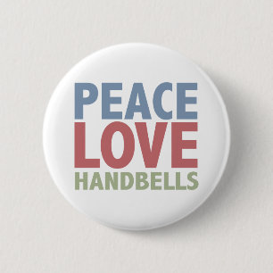 Badge Rond 5 Cm Clochettes d'amour de paix