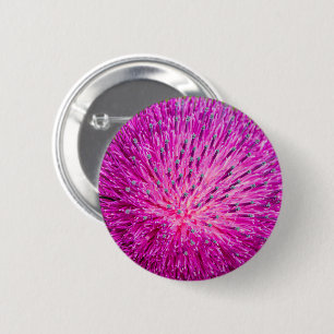 Badge Rond 5 Cm Closeup de chardon de lait
