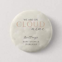 Badge Rond 5 Cm Cloud Neuf nuages blancs Baby shower