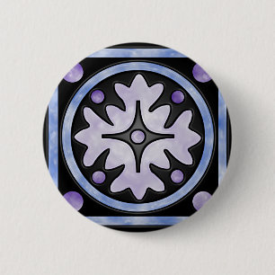 Badge Rond 5 Cm Clouded stained Glass