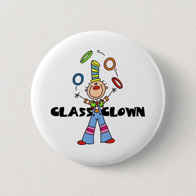 Badge Rond 5 Cm Clown de classe (Devant)
