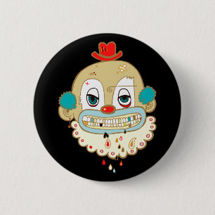 Badge Rond 5 Cm Clown déplaisant