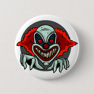 Badge Rond 5 Cm Clown effrayant