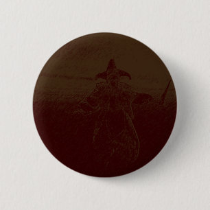 Badge Rond 5 Cm Clown effrayant bizarre de harlequin