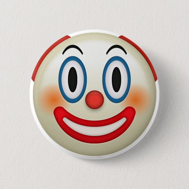 Badge Rond 5 Cm Clown fou Emoji (Devant)