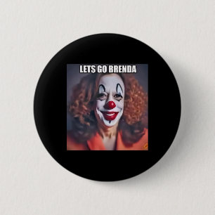 Badge Rond 5 Cm Clown Go Go Brenda 1