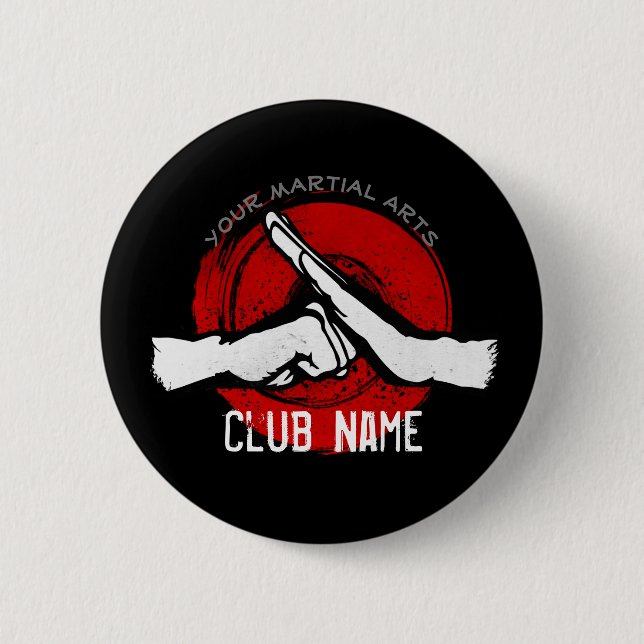 Badge Rond 5 Cm Club d'arts martiaux (Devant)