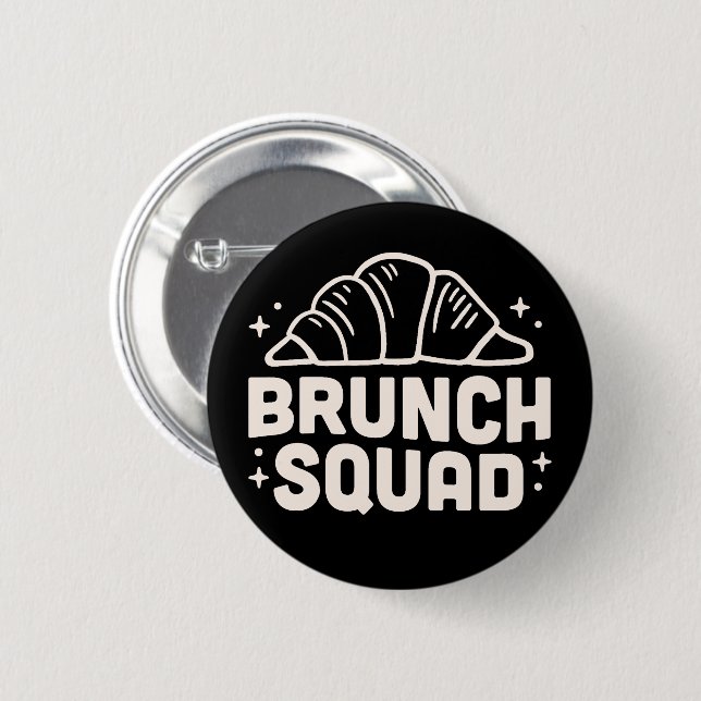 Badge Rond 5 Cm Club de brunch (Devant & derrière)