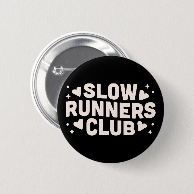 Badge Rond 5 Cm Club de coureur lent (Devant & derrière)
