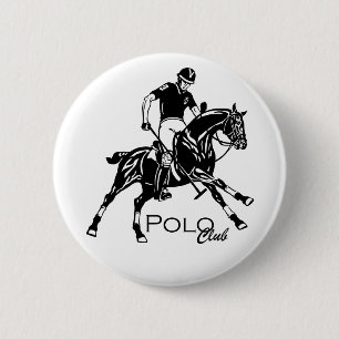 Badge Rond 5 Cm club de polo équestre