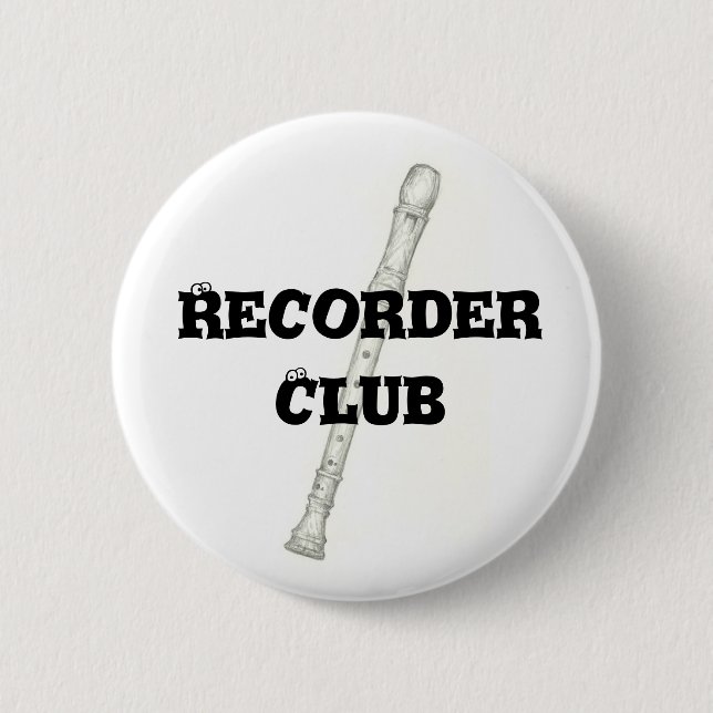 Badge Rond 5 Cm Club d'enregistreur (Devant)