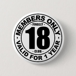 Badge Rond 5 Cm Club enfin 18