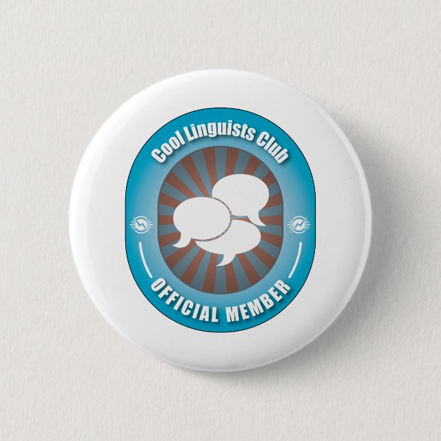 Badge Rond 5 Cm Club frais de linguistes (Devant)
