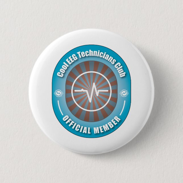 Badge Rond 5 Cm Club frais de techniciens d'EEG (Devant)