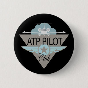 Badge Rond 5 Cm Club pilote d'ATF