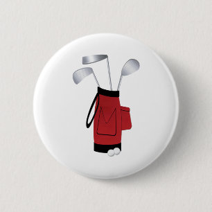 Badge Rond 5 Cm Clubs et sac de golf