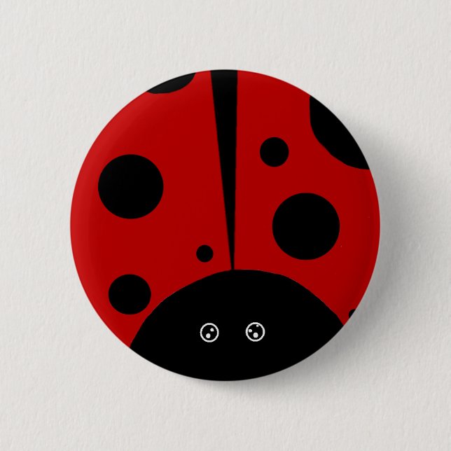 Badge Rond 5 Cm Coccinelle (Devant)