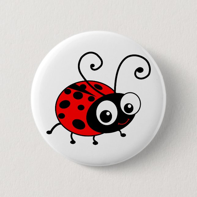 Badge Rond 5 Cm Coccinelle mignonne (Devant)