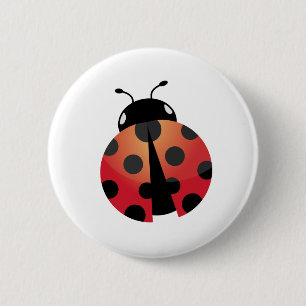 Badge Rond 5 Cm Coccinelle mignonne